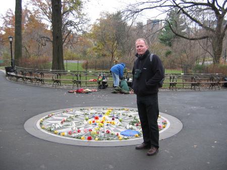 ALEX IN FRONT OF STRAWBERRY FIELDS