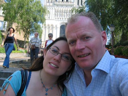 IN FRONT OF THE CATHEDRAL IN ANGERS